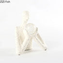 DecorBites™ Abstract Figures Sculpture Decor: Resin Desk Statue Ornament for Room Aesthetics
