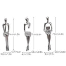 DecorBites™ Abstract Figurines Set of 3 - Modern Art Sculpture for Home and Office