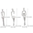 DecorBites™ Abstract Figurines Set of 3 - Modern Art Sculpture for Home and Office