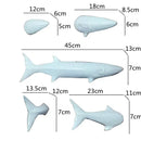 DecorBites™ Abstract Fish Ceramic Wall Decoration 5-Piece Set for Children's Room