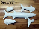 DecorBites™ Abstract Fish Ceramic Wall Decoration 5-Piece Set for Children's Room
