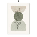 Geometric Leaves Canvas Wall Art