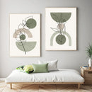 Geometric Leaves Canvas Wall Art
