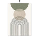 Geometric Leaves Canvas Wall Art