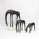 Decorbites abstract horse iron sculpture set living room metal decor
