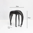 Decorbites abstract horse iron sculpture set living room metal decor