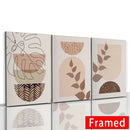 Abstract Orange Leaf Posters Set