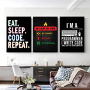Abstract Programmer Gamer Canvas Art