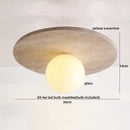 DecorBites™ Acryl Travertine LED Ceiling Lights - Modern Natural Stone Ceiling Lamp