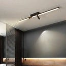 DecorBites™ Acrylic Black Strip LED Chandeliers for Indoor Living Dining Room