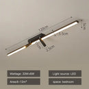 DecorBites™ Acrylic Black Strip LED Chandeliers for Indoor Living Dining Room