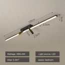 DecorBites™ Acrylic Black Strip LED Chandeliers for Indoor Living Dining Room