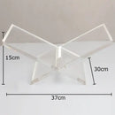 DecorBites™ Acrylic Bookshelf Marble Base Organizer Modern Home Decor Shelf Magazine Holder