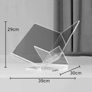 DecorBites™ Acrylic Bookshelf Marble Base Organizer Modern Home Decor Shelf Magazine Holder