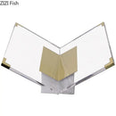 DecorBites™ Acrylic Bookshelf Marble Base Organizer Modern Home Decor Shelf Magazine Holder