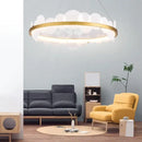 Modern gold acrylic ceiling chandelier for dining room cloud light