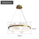 Modern gold acrylic ceiling chandelier for dining room cloud light