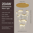 Modern nordic gold acrylic chandelier for living room and staircase