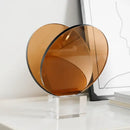 DecorBites™ Acrylic Crystal Bookshelf Magazine Rack Geometric Circular Ornaments Amber Figurines