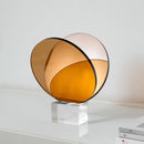 DecorBites™ Acrylic Crystal Bookshelf Magazine Rack Geometric Circular Ornaments Amber Figurines