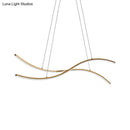 DecorBites™ Acrylic Linear Island Pendant Lighting - Simple LED Chandelier Light in Gold - Warm/White Light - 31.5"/39"/47" Width