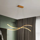 DecorBites™ Acrylic Linear Island Pendant Lighting - Simple LED Chandelier Light in Gold - Warm/White Light - 31.5"/39"/47" Width