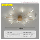 Decorbites acrylic sunflower ceiling lamp gold starburst living room