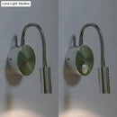 Modern chrome gooseneck cylinder wall mount reading lamp bedroom