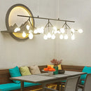 DecorBites™ Adjustable Hanging Cord Island Lighting - Contemporary Firefly Metal Pendant with 27 Lights for Bedroom