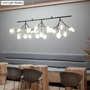 DecorBites™ Adjustable Hanging Cord Island Lighting - Contemporary Firefly Metal Pendant with 27 Lights for Bedroom