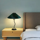Decorbites adjustable pleated table lamp cream & gold bedroom light