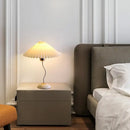 Decorbites adjustable pleated table lamp cream & gold bedroom light