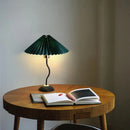 Decorbites adjustable pleated table lamp cream & gold bedroom light