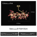 Decorbites agate branch chandelier gold glass dining room light