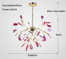 Decorbites agate branch chandelier gold glass dining room light