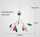 Decorbites agate branch chandelier gold glass dining room light