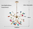 Decorbites agate branch chandelier gold glass dining room light