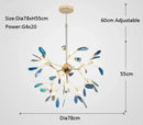 Decorbites agate branch chandelier gold glass dining room light