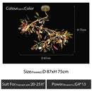 Decorbites agate branch chandelier gold glass dining room light