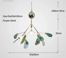 Decorbites agate branch chandelier gold glass dining room light