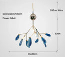Decorbites agate branch chandelier gold glass dining room light