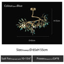 Decorbites agate branch chandelier gold glass dining room light