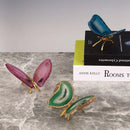 Decorbites agate butterfly ornament set living room brass decor