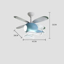 DecorBites™ Aircraft Ceiling Fan Chandelier LED Light Remote Dimming Fixture