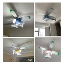DecorBites™ Aircraft Ceiling Fan Chandelier LED Light Remote Dimming Fixture