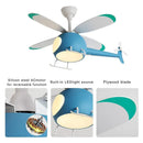 DecorBites™ Aircraft Ceiling Fan Chandelier LED Light Remote Dimming Fixture