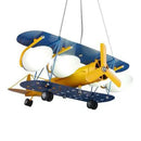 DecorBites™ Airplane Chandelier Kids LED Lights Cartoon Boys Bedroom Cute Gift