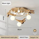 Wooden airplane chandelier light with cloud base for nursery room