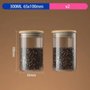 DecorBites™ Airtight Glass Coffee Bean Storage Jar with Bamboo Lid for Kitchenpreservation