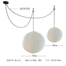 Wabi-sabi white paper noguchi led pendant lights living room